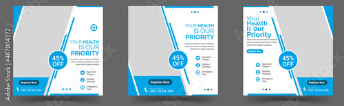  Medical and healthcare social media post template
