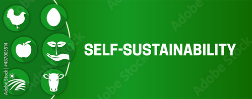 Self-Sustainability Illustration Background