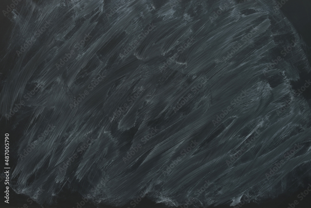 Obraz premium Dirty black chalkboard as background. School equipment