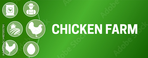 Chicken Farm Illustration Background
