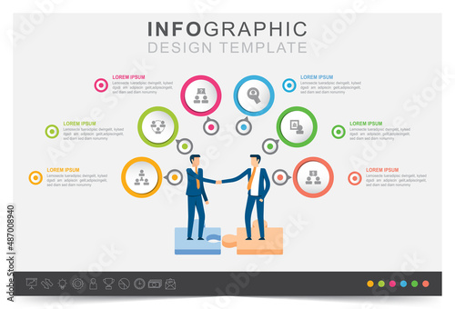 Modern infographic template, presentation business infographic template, business data visualization, icon set