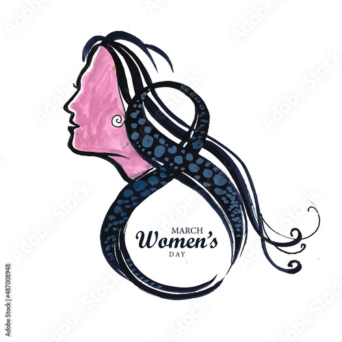 Beautiful happy womens day card background