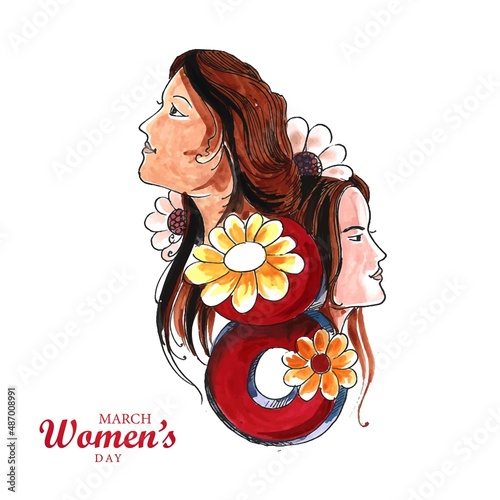 Happy international women's day celebration for young girl design