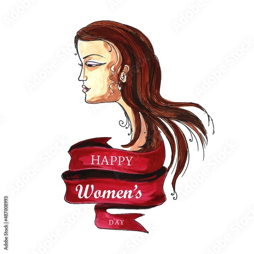 Happy international women's day celebration for young girl design