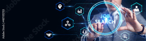 Tableau sur toile Business, Technology, Internet and network concept