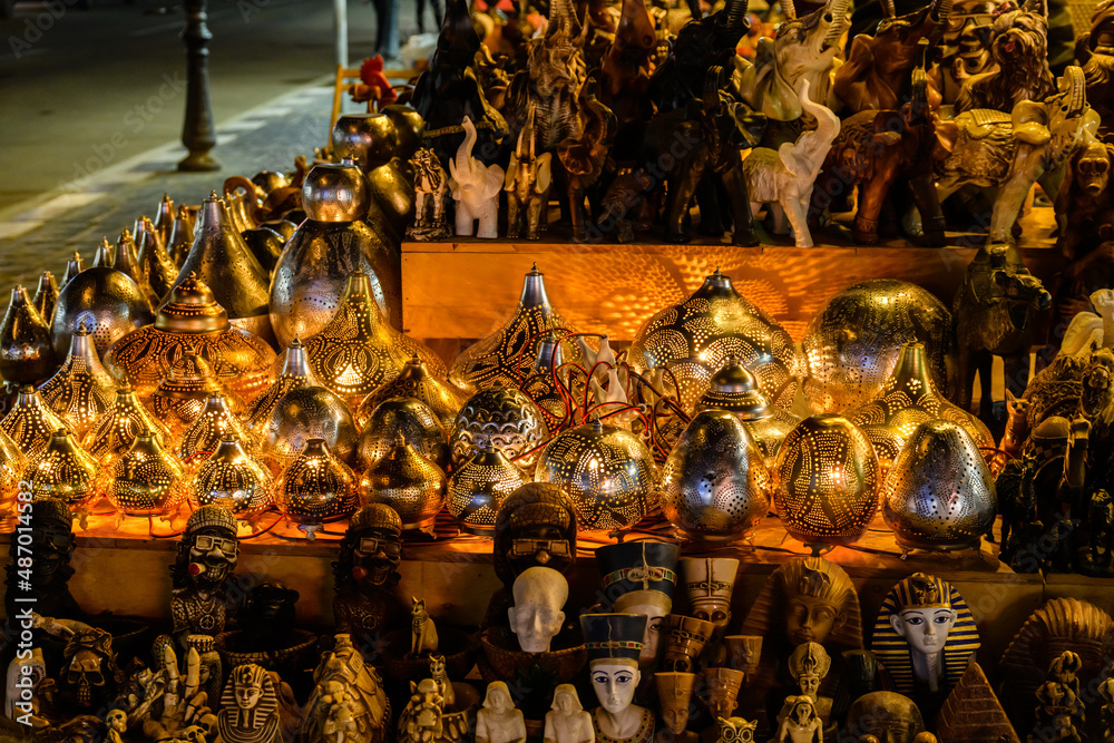 Old muslim metal lanterns for sale at the street shop in Egypt Old muslim metal lanterns for sale at the street shop in Egypt