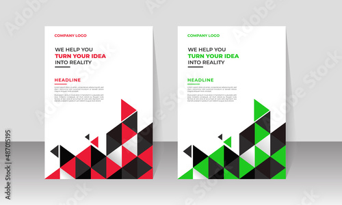 New Corporate Business Flyer Design, Travel Brochure Design, Real State A4 Template, Vector Illustration with Images