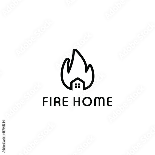 House on fire creative vector design illustration