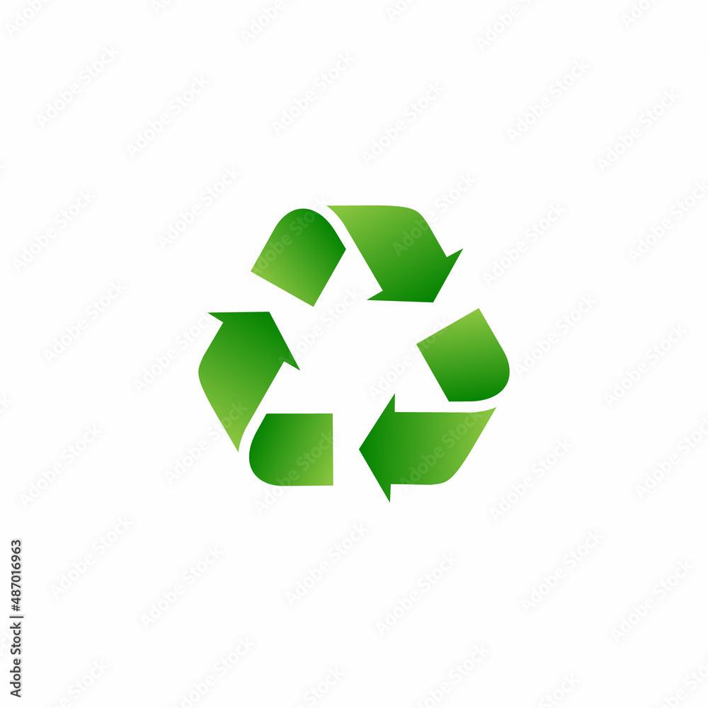 Recycle Logo Icon Vector in Flat Style. Triangle Recycling Sign Symbol Recycle Logo Icon Vector in Flat Style. Triangle Recycling Sign Symbol
