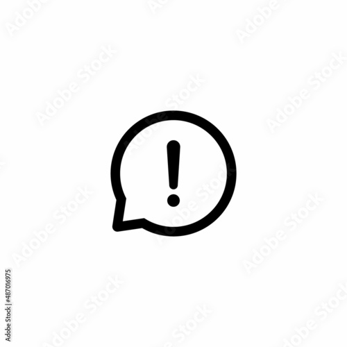 Wallpaper Mural Exclamation Mark, Warning Icon Vector in Speech Bubble Line Torontodigital.ca