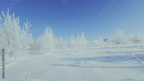 Wallpaper Mural Winter panorama with snowdrifts. 4k video background
 Torontodigital.ca