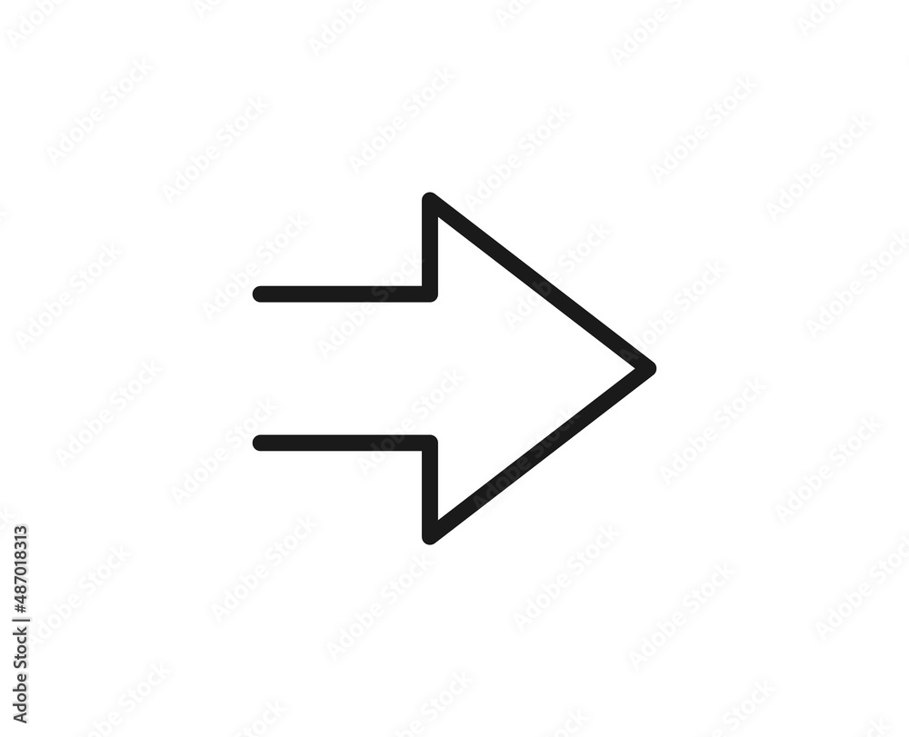 Black line icon on white background