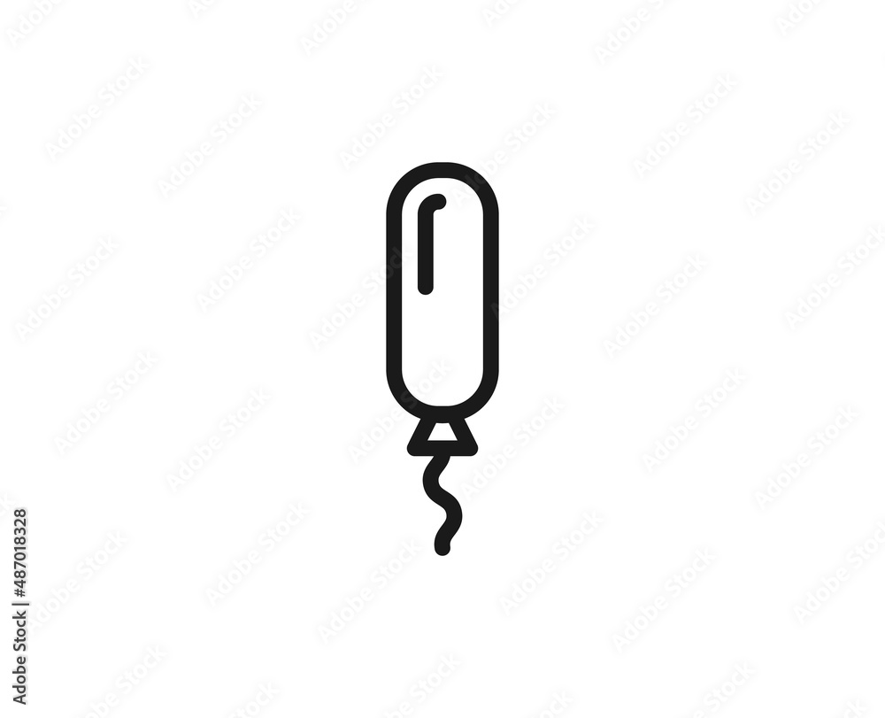 Balloon icon concept. Single premium editable stroke pictogram perfect for logos, mobile apps, online shops and web sites. Vector symbol isolated on white background.