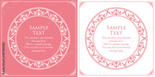 アンティークなイメージのフレームデザイン。装飾に使えるデザイン要素