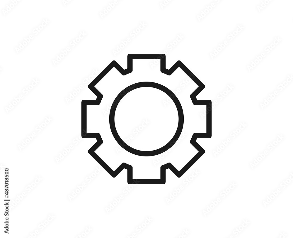 Gear flat icon. Single high quality outline symbol for web design or mobile app. Gear thin line signs for design logo, visit card, etc. Outline pictogram EPS10 Gear flat icon. Single high quality outline symbol for web design or mobile app. Gear thin line signs for design logo, visit card, etc. Outline pictogram EPS10