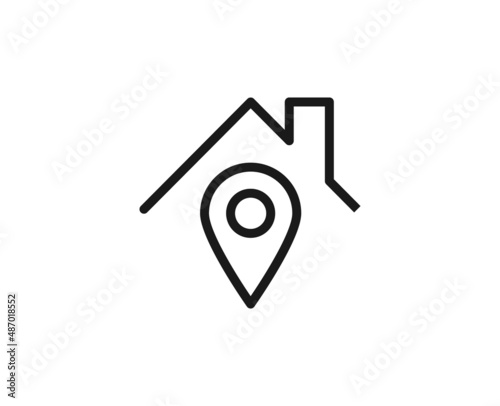 Constraction line icon on white background