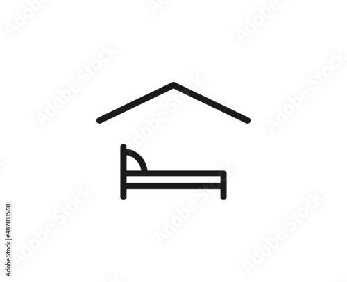 Constraction line icon on white background