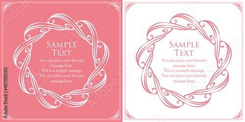 アンティークなイメージのフレームデザイン。装飾に使えるデザイン要素