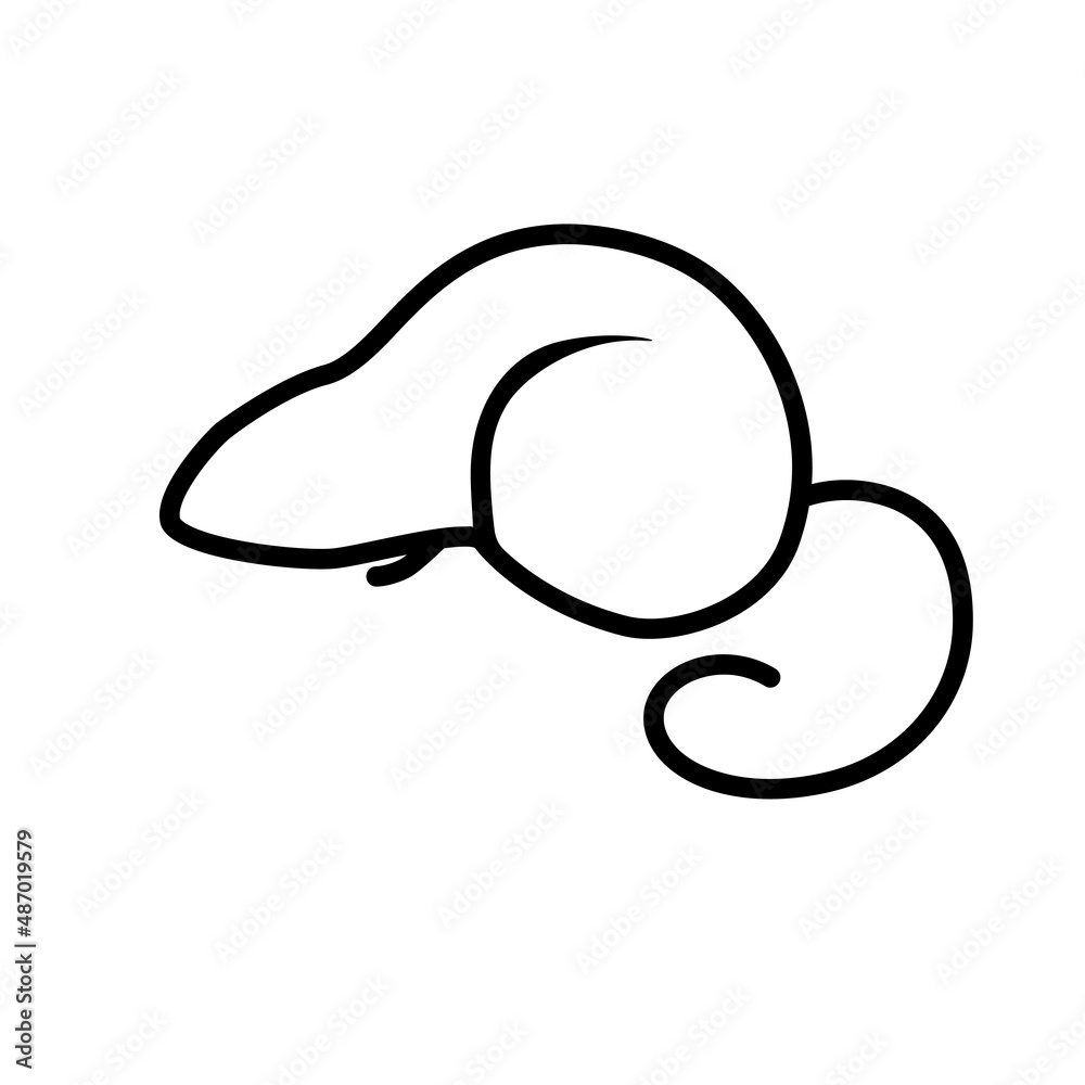 Rat black line art icons. Linear style isolated on white. Vector illustration. Rat black line art icons. Linear style isolated on white. Vector illustration.