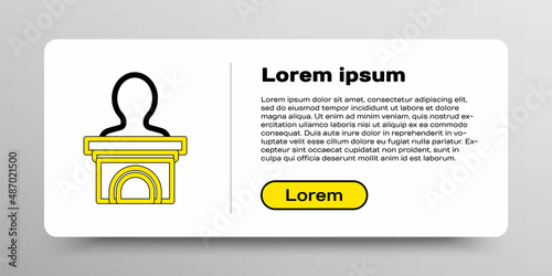 Line Stage stand or debate podium rostrum icon isolated on white background. Conference speech tribune. Colorful outline concept. Vector