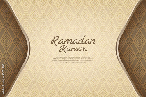 Islamic arabic ornament pattern frame borders gold background