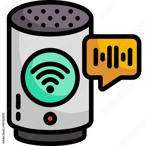 voice assistant line icon