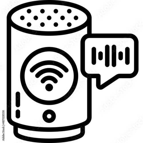 voice assistant line icon