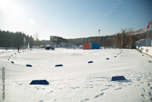 Biathlon track. Winter Olympic Games.
