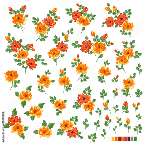 Abstract and impressive cute flower material,