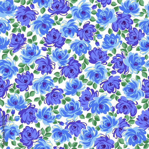 Seamless and impressive cute floral pattern,