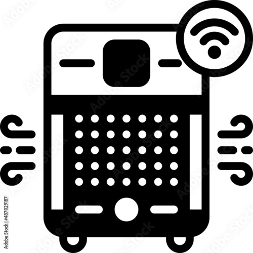 air purifier solid line icon