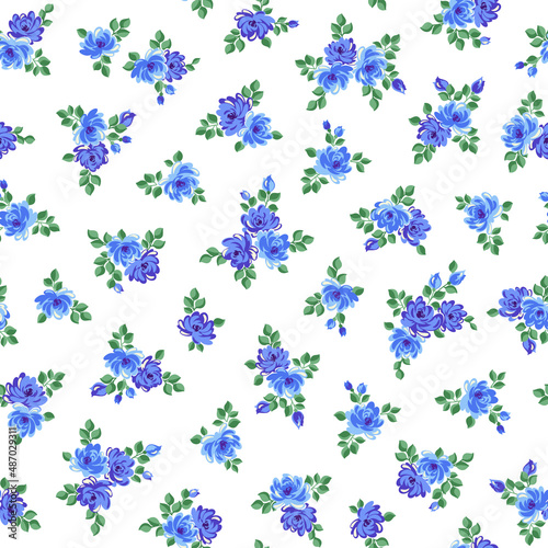 Seamless and impressive cute floral pattern 