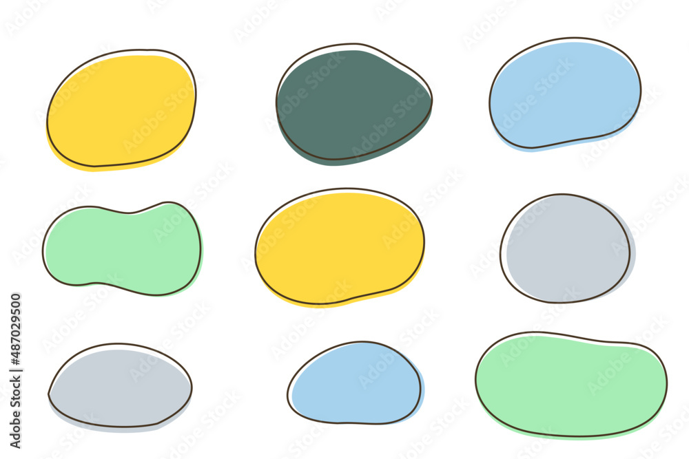 Cute hand-painted blue-colored speech bubble Cute hand-painted blue-colored speech bubble