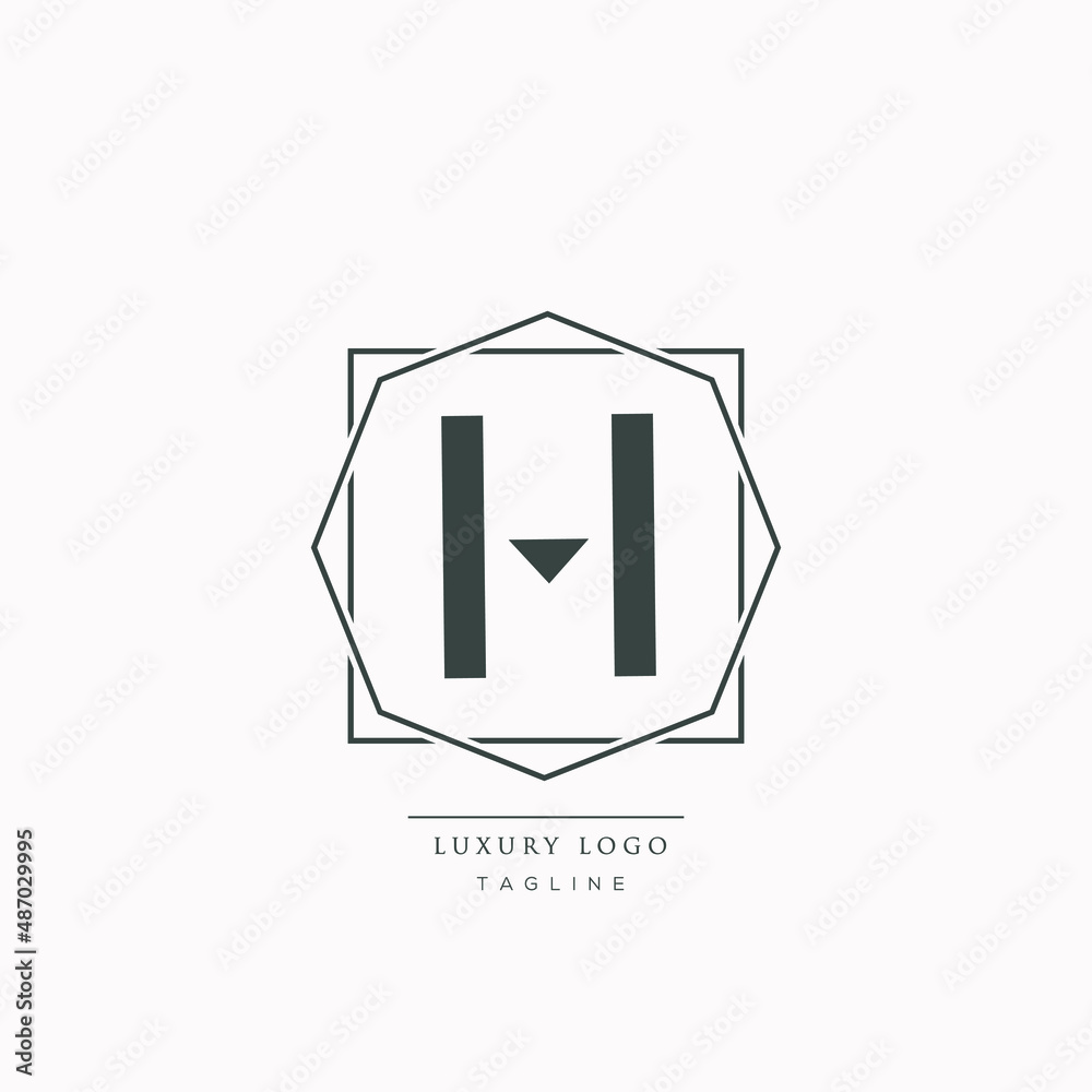 Luxury modern H Letter Business Logo Design Alphabet Icon Vector Symbol. Creative minimal letter HA logo template.