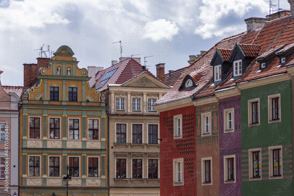 colorfull old bulding in old town colorfull old bulding in old town