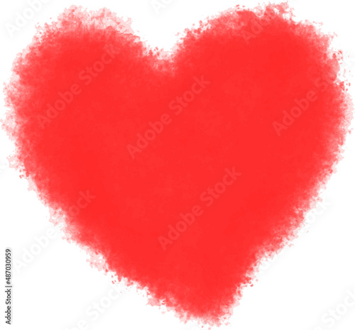 watercolor red heart vector