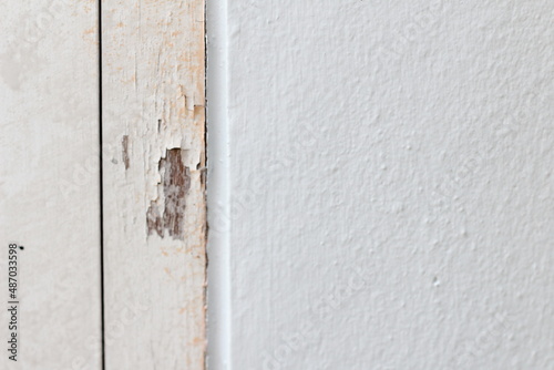 Paint cracks on wooden window frames