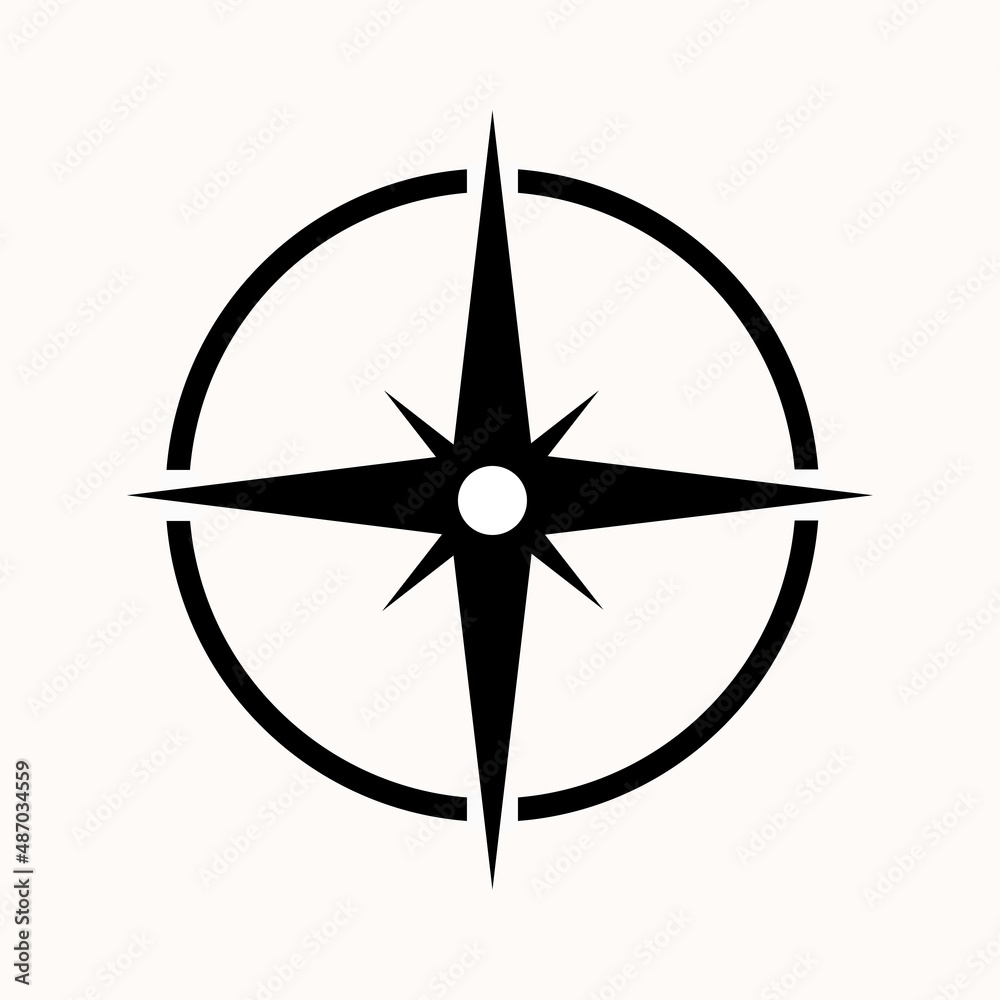 Compass icon vector. High quality black style vector icons Compass icon vector. High quality black style vector icons