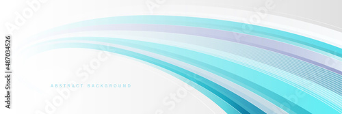Abstract purple and bright blue curve vector on white background. Modern gradient curve stripe design elements. Futuristic technology concept. Suit for cover, poster, website, brochure, banner