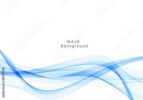Abstract smooth modern blue color wave background © JupiterArts