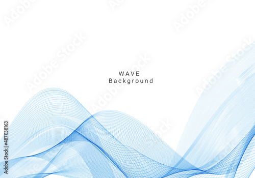 Abstract smooth modern blue color wave background