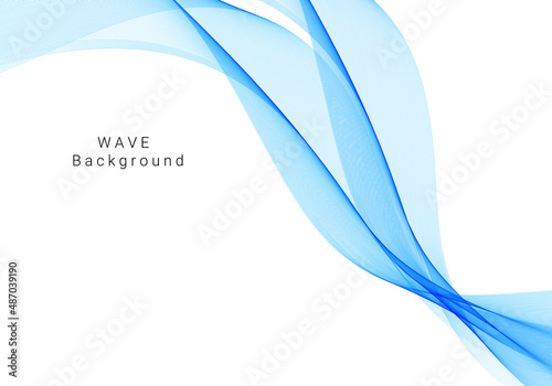 Abstract colorful vector background, color blue wave design