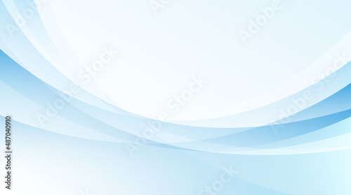 Abstract white and blue curve shapes background. Smooth and clean subtle texture creative design. Modern bright color graphic element. Suit for poster, brochure, presentation, website, flyer