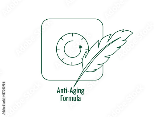 anti-aging formula icon vector illustration 