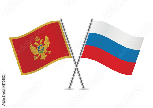 Montenegro and Russia crossed flags. Montenegrin and Russian flags isolated on white background. Vector icon set. Vector illustration. Free Download Montenegro and Russia crossed flags. Montenegrin and Russian flags isolated on white background. Vector icon set. Vector illustration. - GFXLoad