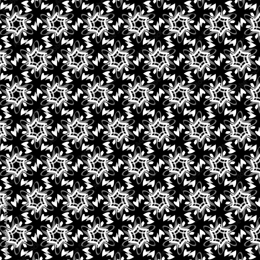 Modern simple geometric vector seamless pattern with white line texture on black background. Modern simple geometric vector seamless pattern with white line texture on black background.