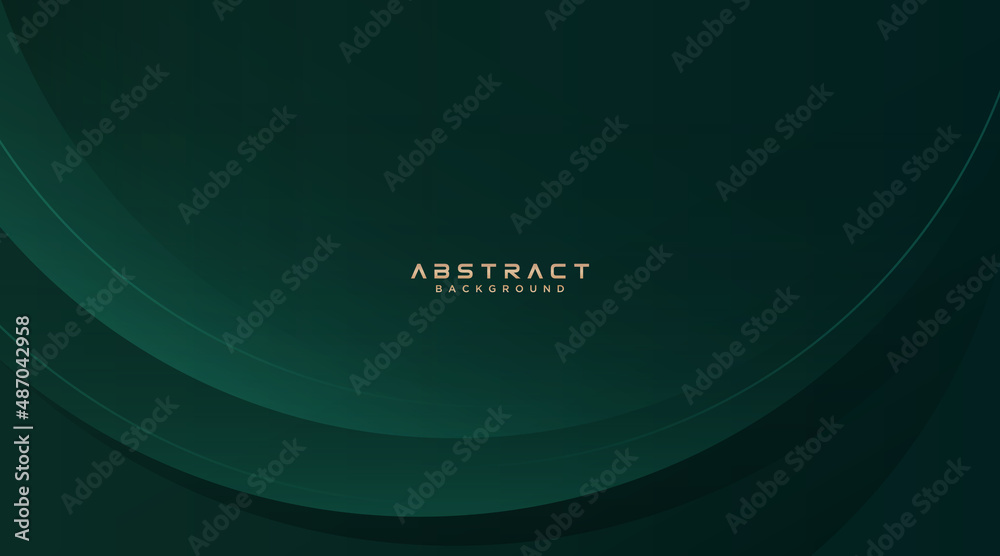 Abstract modern green gradient curve shapes background. Elegant simple ...