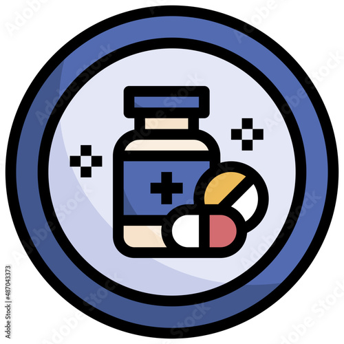 PHARMACY filled outline icon,linear,outline,graphic,illustration