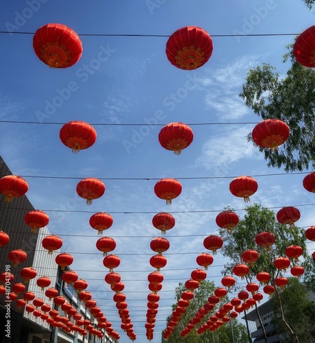 red lanterns in chinese ney year