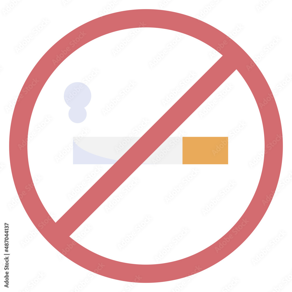 NO SMOKING flat icon,linear,outline,graphic,illustration NO SMOKING flat icon,linear,outline,graphic,illustration
